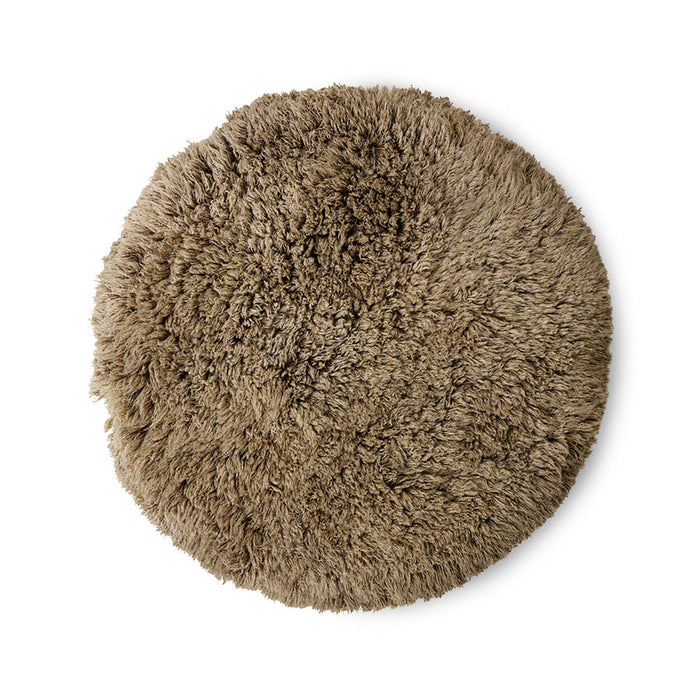Fluffy Roud Rug, 1.5m, Sage Green by HKLIVING