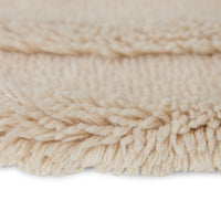 Cream Round Woollen Rug, 1.5m Diameter from HKLIVING