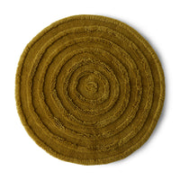 Seaweed Green Round Woollen Rug, 1.5m Diameter from HKLIVING