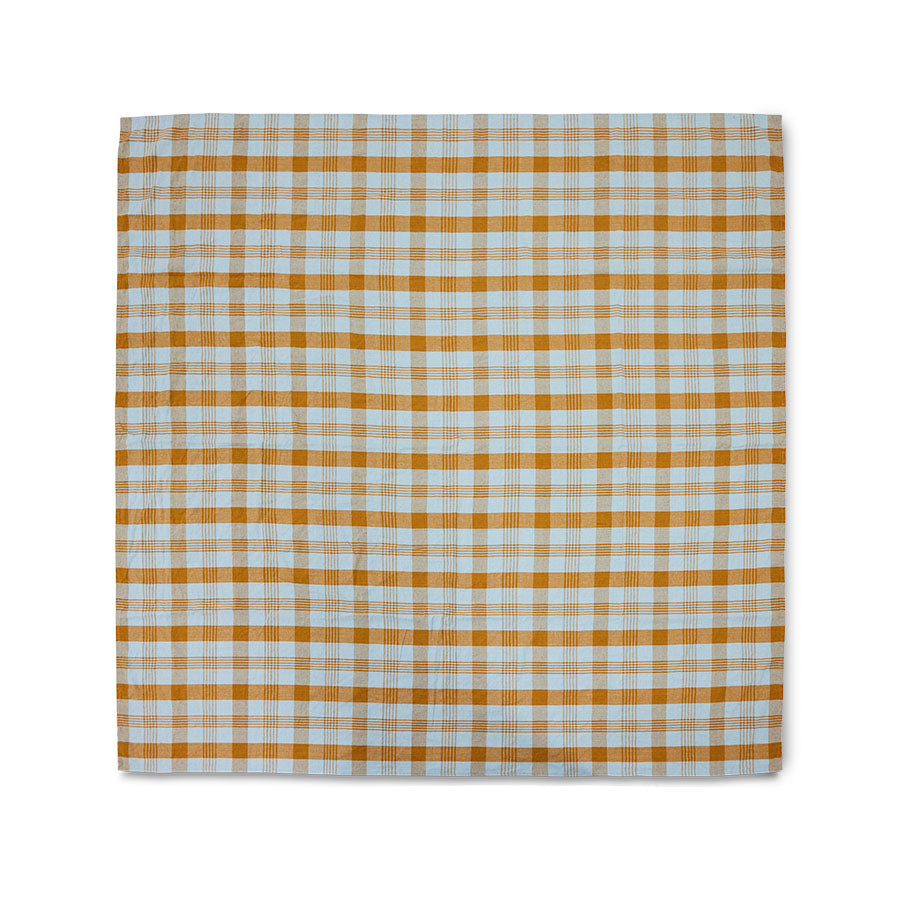 HKLIVING Vida Check Table Cloth - Amber Blue (180x180cm)