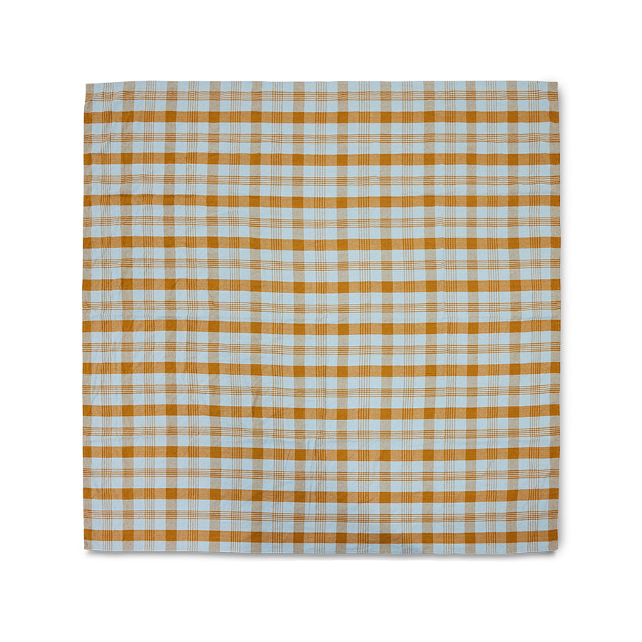 HKLIVING Vida Check Table Cloth - Amber Blue (180x180cm)