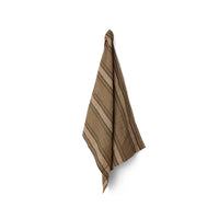 HKLIVING Vida Striped Tea Towels, 50 x 70cm - Sand Cream, Amber Grey