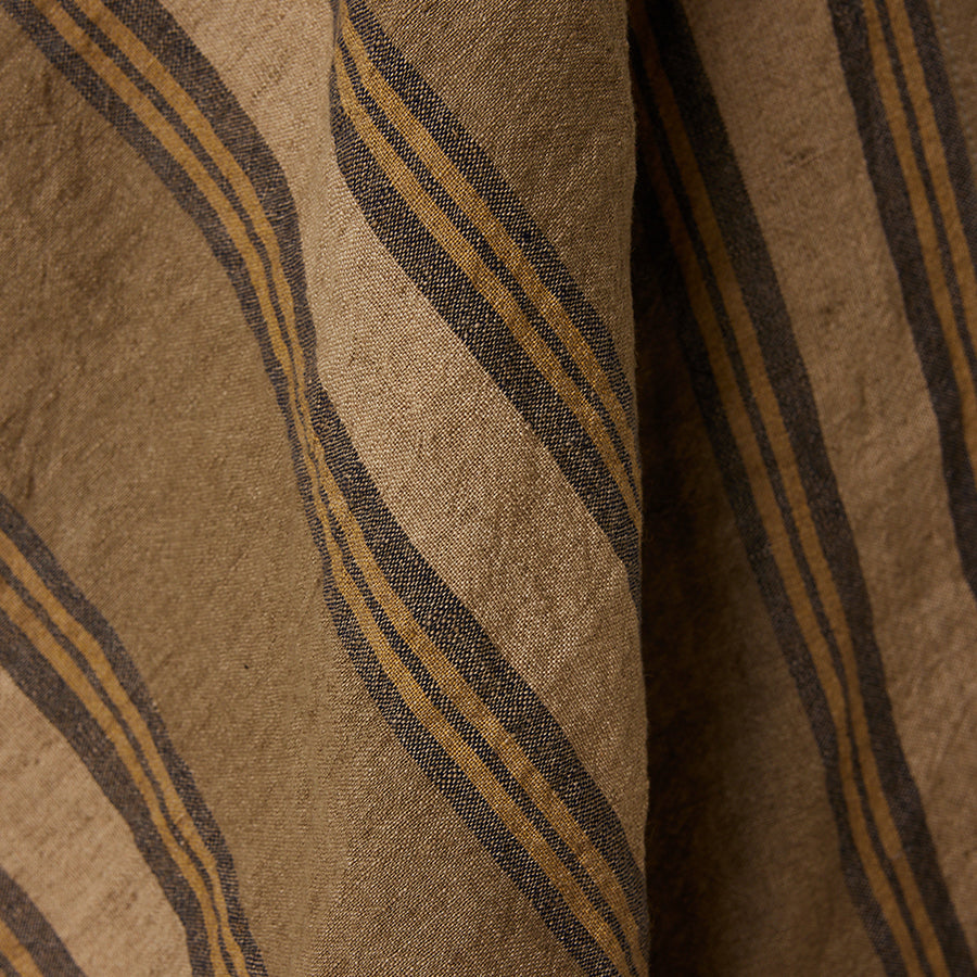 HKLIVING Vida Striped Tea Towels, 50 x 70cm - Sand Cream, Amber Grey