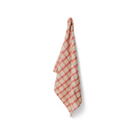 HKLIVING Vida Check Tea Towels, 50 x 70cm - Multicolour, Strawberry Cream, Amber Blue
