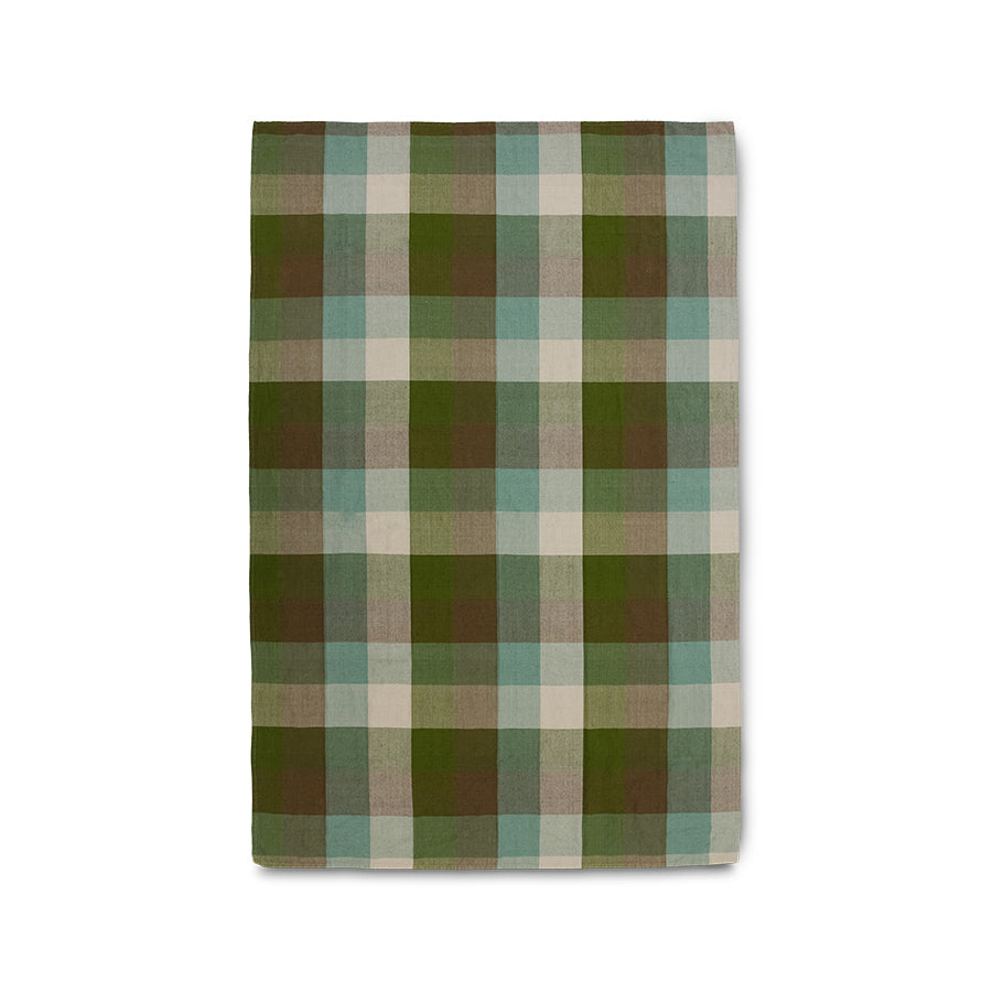 Vida Check Table Cloth - Mint/Olive 140x220cm by HKLIVING