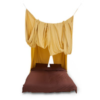 HKLIVING Bed Canopy - Golden Hour Yellow Cotton Draped Canopy (210x190x290cm)
