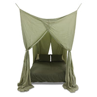 HKLIVING Bed Canopy - Morning Dew Green Cotton Draped Canopy (210x190x290cm)
