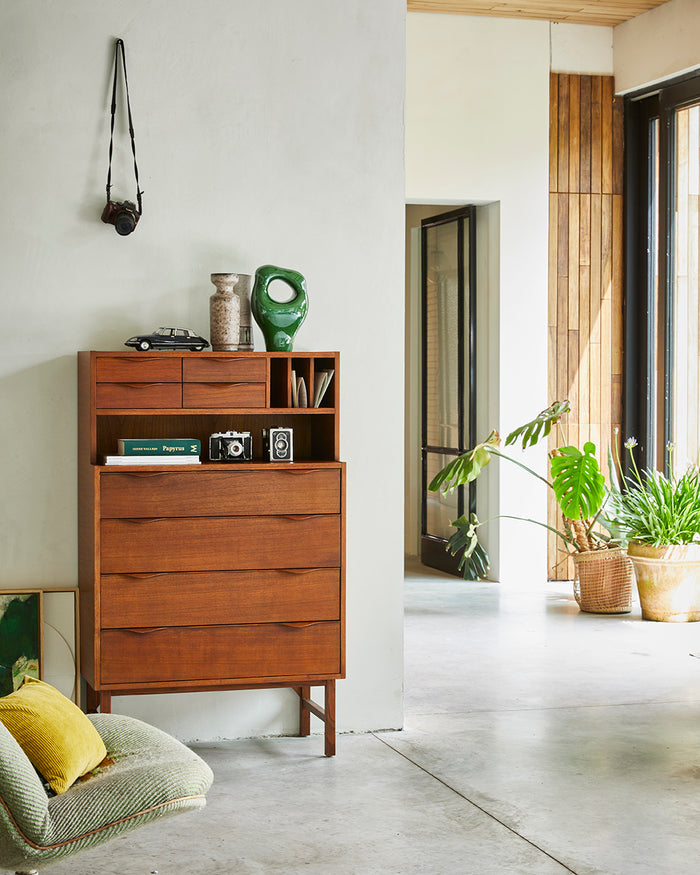 Wooden secretary stained by hkliving with a warm brown finish and classic design.