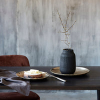 Vase Groove Black M