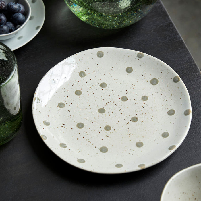 Lunch Plate Dots Beige