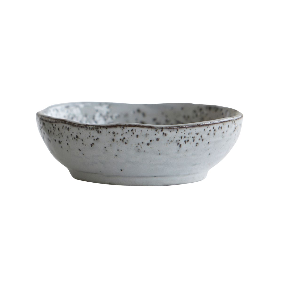 Rustic Ceramic Breakfast Bowl Grey/Blue