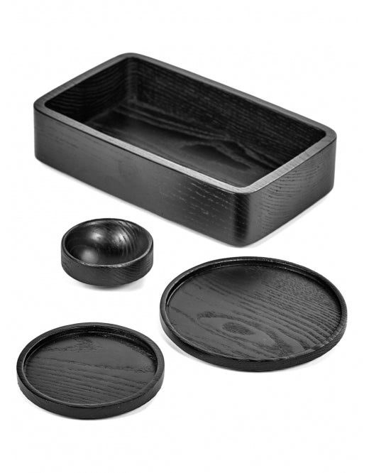 Coaster Round Ash Black