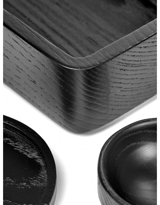 Coaster Round Ash Black