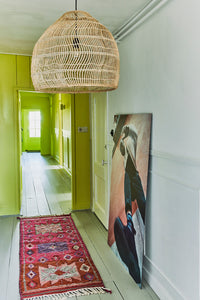 Wicker Pendant Lamp Ball Natural M by HKLIVING