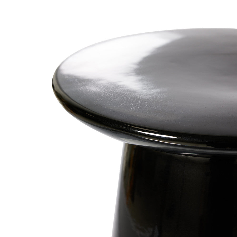 Earthenware Side Table M Black