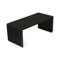 Sturdy black sungkai wood bench for stylish modern interiors