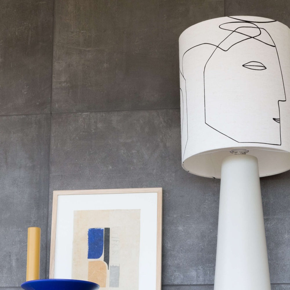 Printed Faces Lamp Shade L