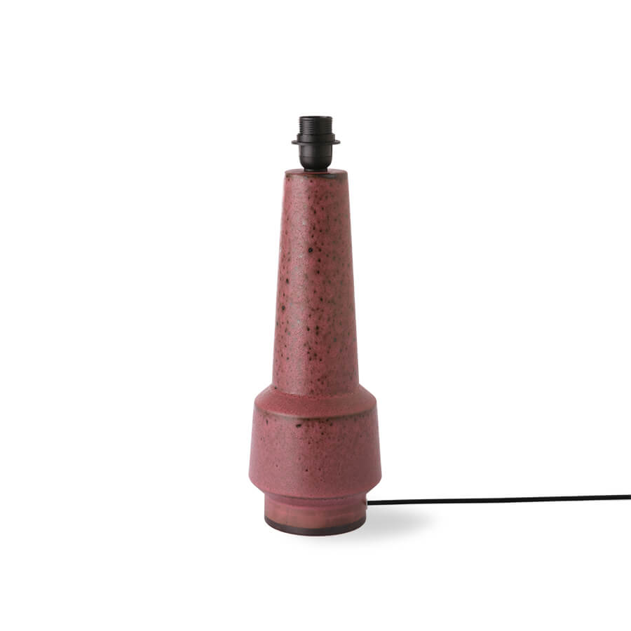Retro Stoneware Lamp Base Purple
