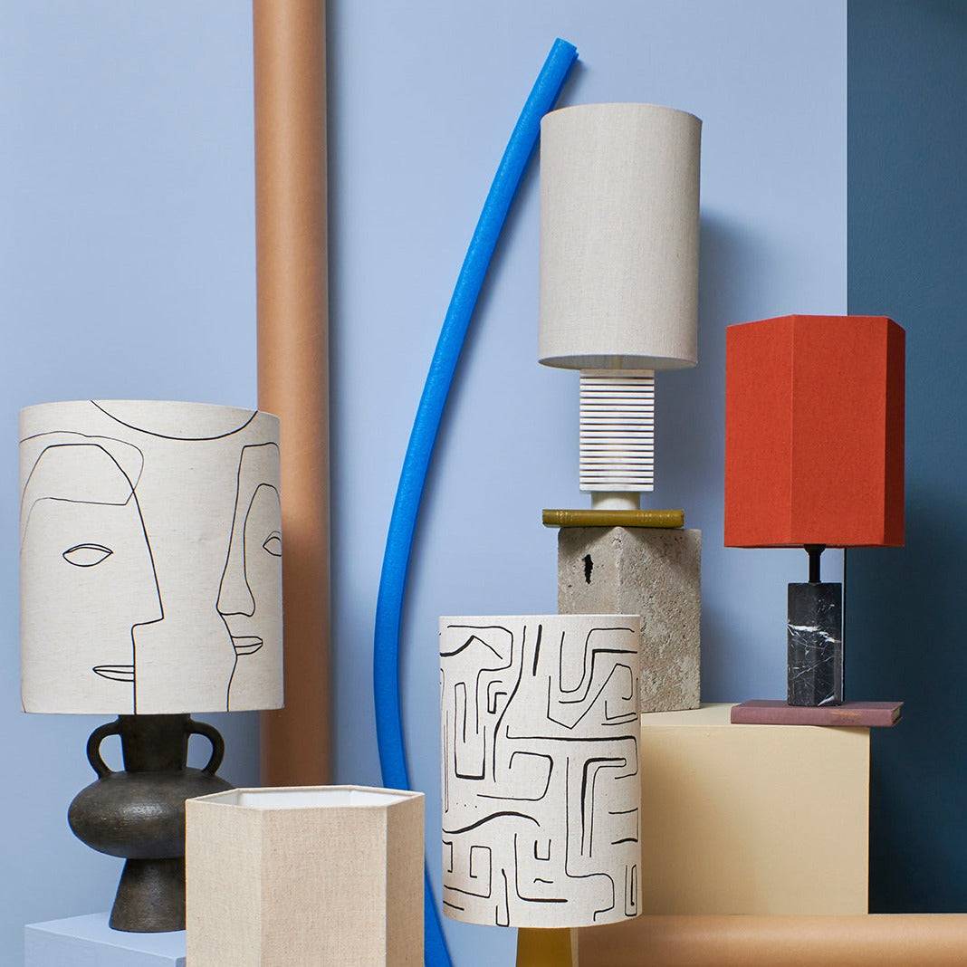 Cylinder Lamp Shade Natural Linen