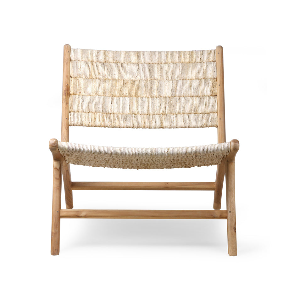 Lounge Chair Abaca/Teak by HKLIVING