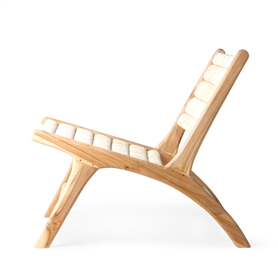 Lounge Chair Abaca/Teak by HKLIVING