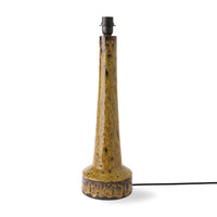 swirling green yellow of hand glazed hkliving lamp base tall and slender in mustardf green yellow