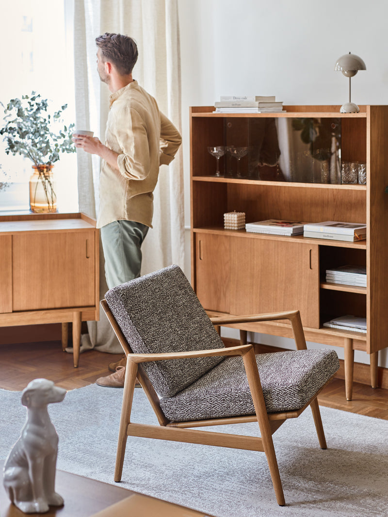 366 concept sideboard and stefan chair in a front room setting