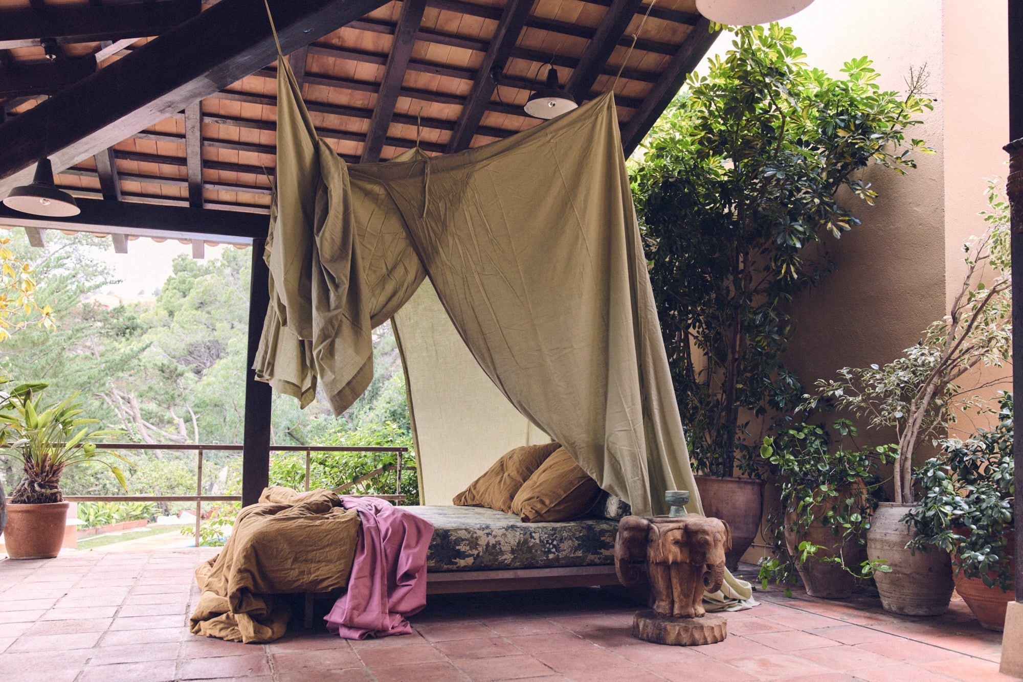 hkliving Cotton Bed Canopies – Morning Dew, Golden Hour & Sunset