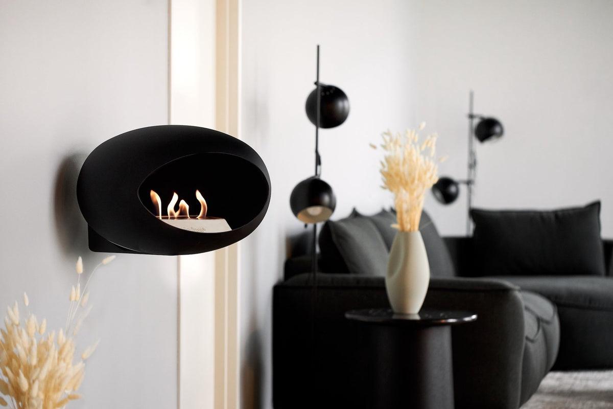 Le Feu Dome Wall wall-mounted bioethanol fireplace with real flames