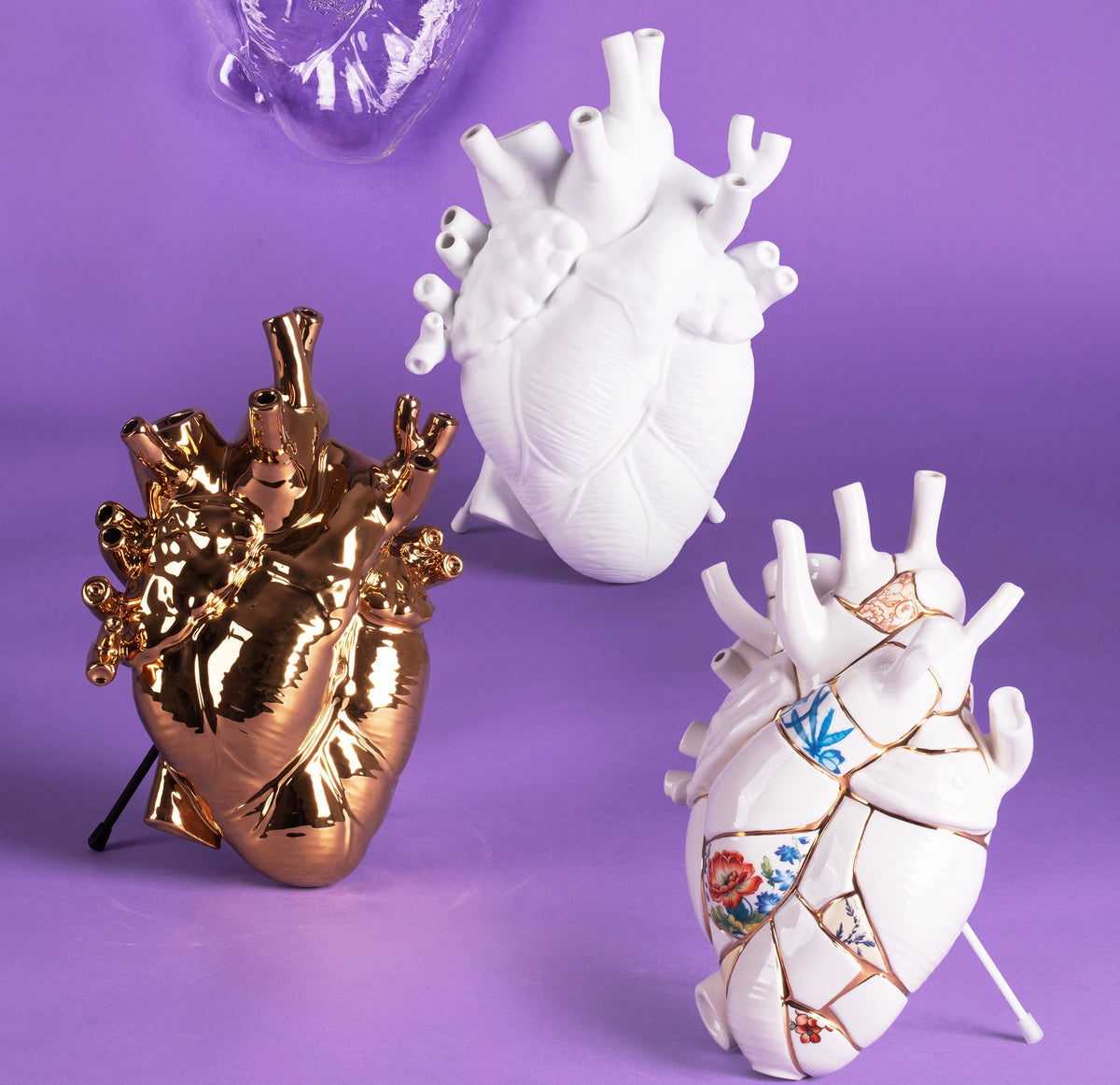 Love In Bloom Collection by Seletti – Anatomical Heart Vases & Sculptures