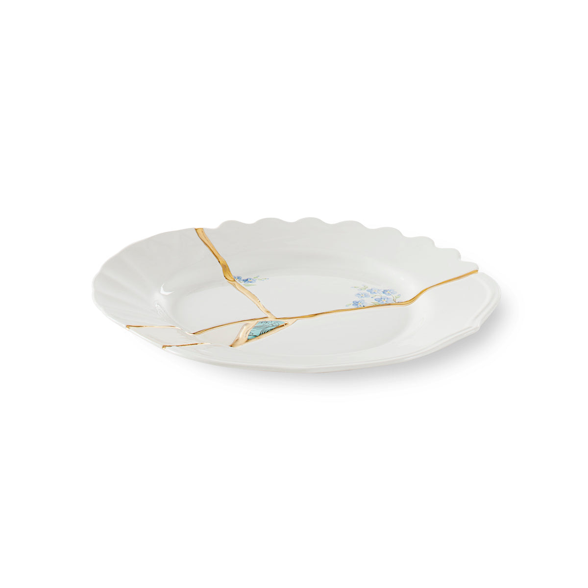 Seletti Kintsugi Dessert Plate - Porcelain with 24K Gold Detailing