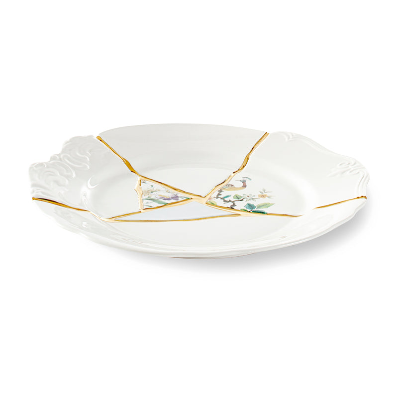 Seletti Kintsugi Dinner Plate – Handmade Porcelain with 24K Gold Accents