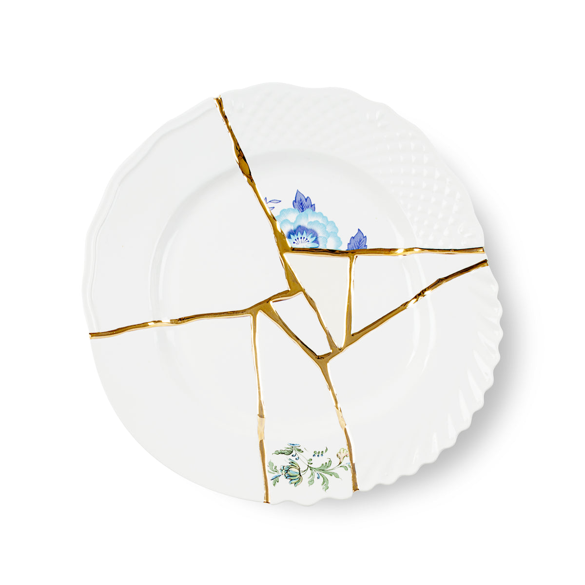 Seletti Kintsugi Dinner Plate – Handmade Porcelain with 24K Gold Accents