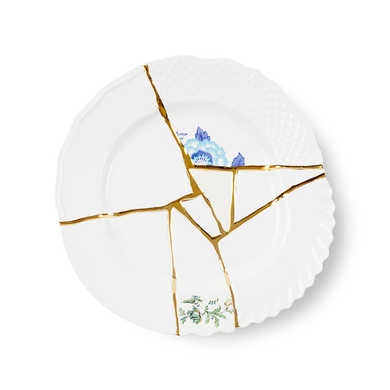 Seletti Kintsugi Dinner Plate – Handmade Porcelain with 24K Gold Accents