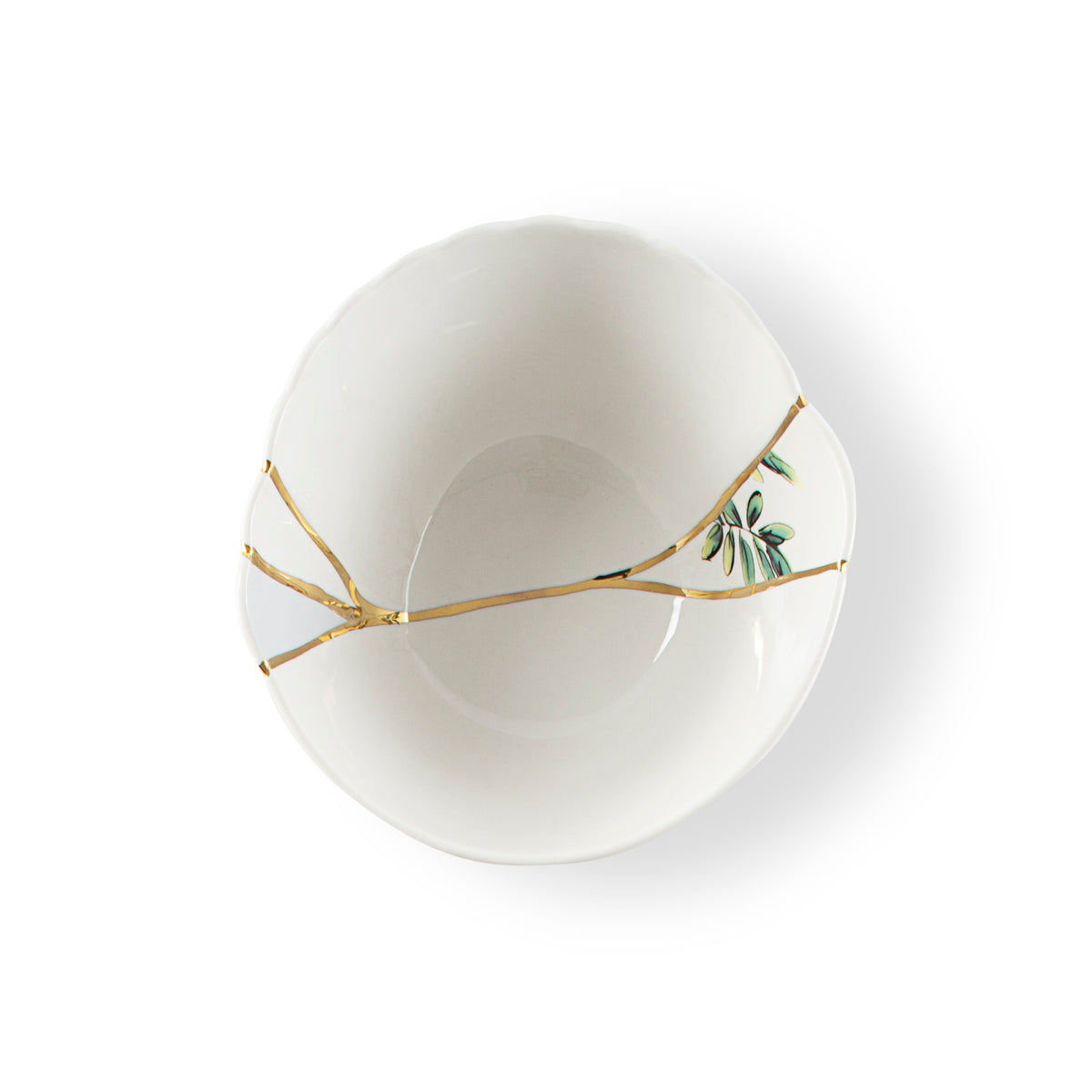 Seletti Kintsugi Small Fruit Bowl – Handmade Porcelain with 24K Gold Detailing