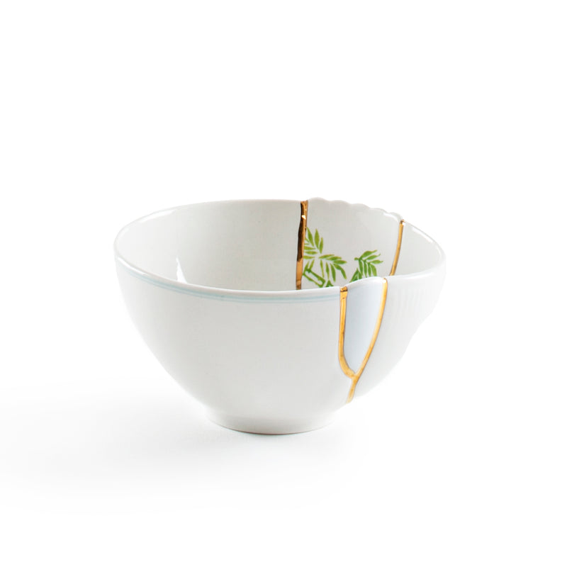 Seletti Kintsugi Small Fruit Bowl – Handmade Porcelain with 24K Gold Detailing