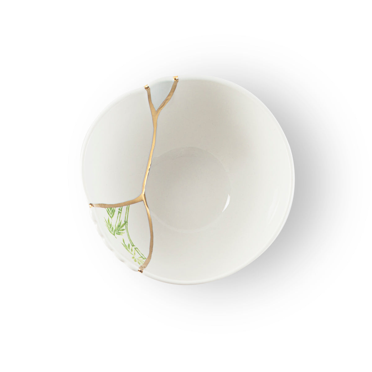 Seletti Kintsugi Small Fruit Bowl – Handmade Porcelain with 24K Gold Detailing