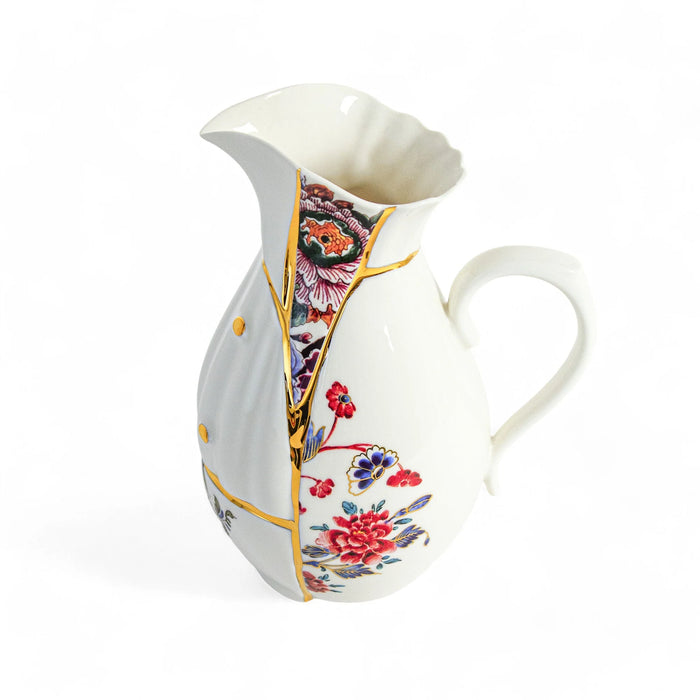 Seletti Kintsugi Carafe - Artisan Glass Jug with 24K Gold Detailing