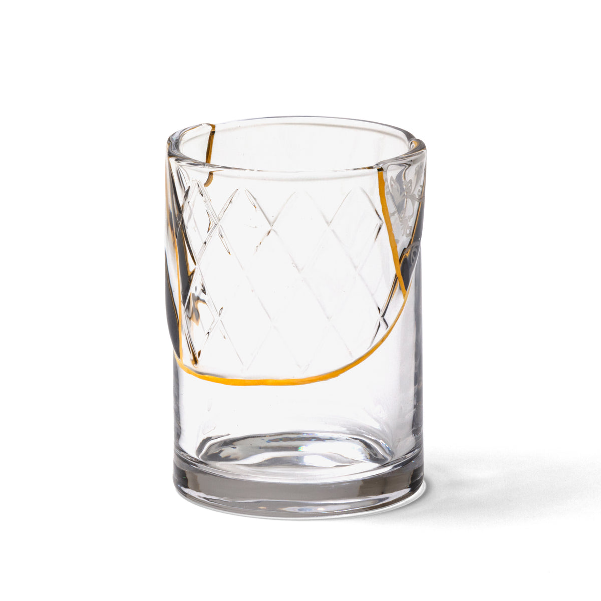 Seletti Kintsugi Water Glass – Artisan Glass with 24K Gold Detailing (Multiple Designs)