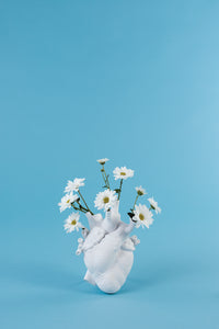 Seletti Love In Bloom White Porcelain Heart Vase - Anatomical Heart Design