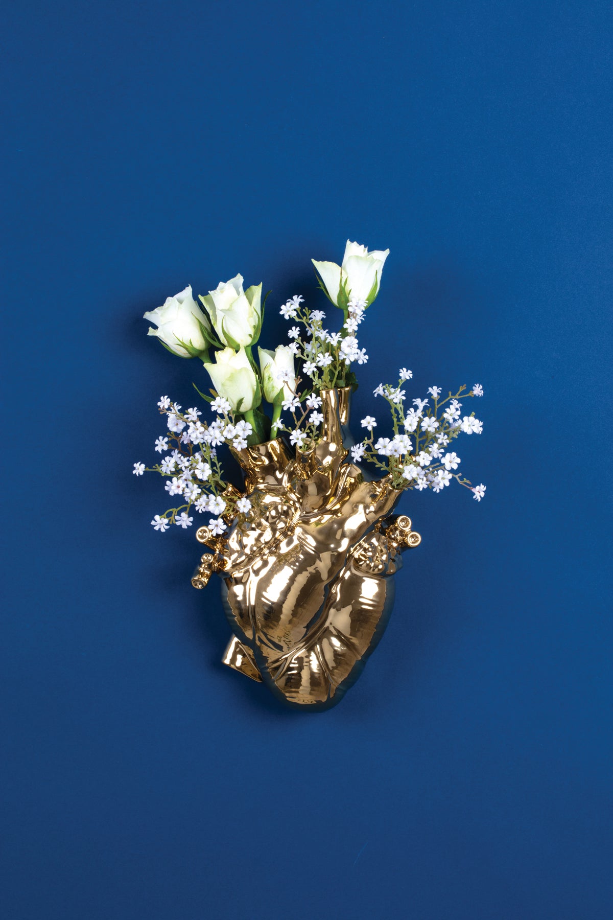 Seletti Love In Bloom Gold Vase – Luxury Anatomical Heart Vase