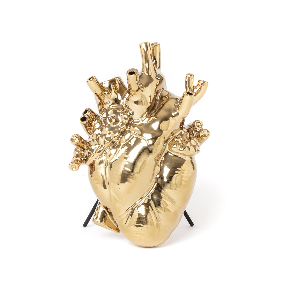 Seletti Love In Bloom Gold Vase – Luxury Anatomical Heart Vase