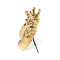 Seletti Love In Bloom Gold Vase - Luxury Anatomical Heart Vase