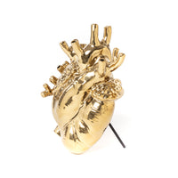 Seletti Love In Bloom Gold Vase - Luxury Anatomical Heart Vase