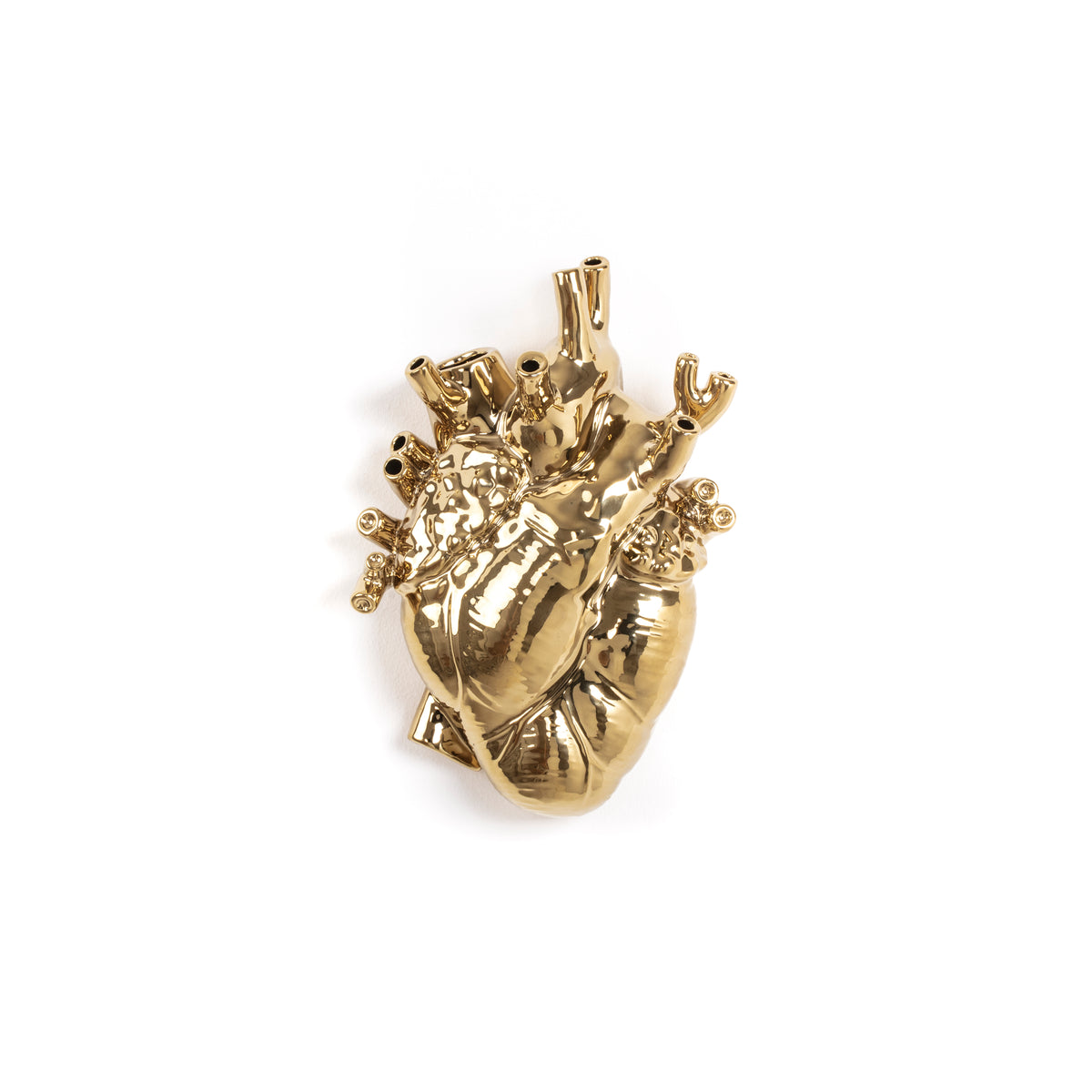 Seletti Love In Bloom Gold Vase - Luxury Anatomical Heart Vase