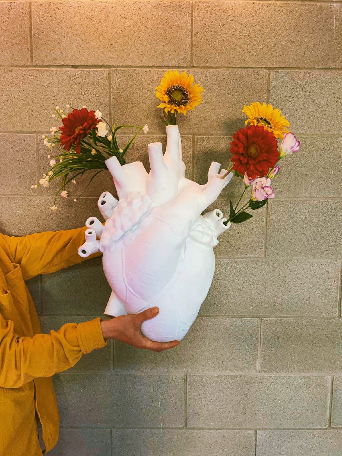 Seletti Love In Bloom Giant Vase - Oversized Anatomical Heart Vase