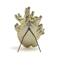 Seletti Love In Bloom Giant Gold Vase - Oversized Golden Anatomical Heart Vase