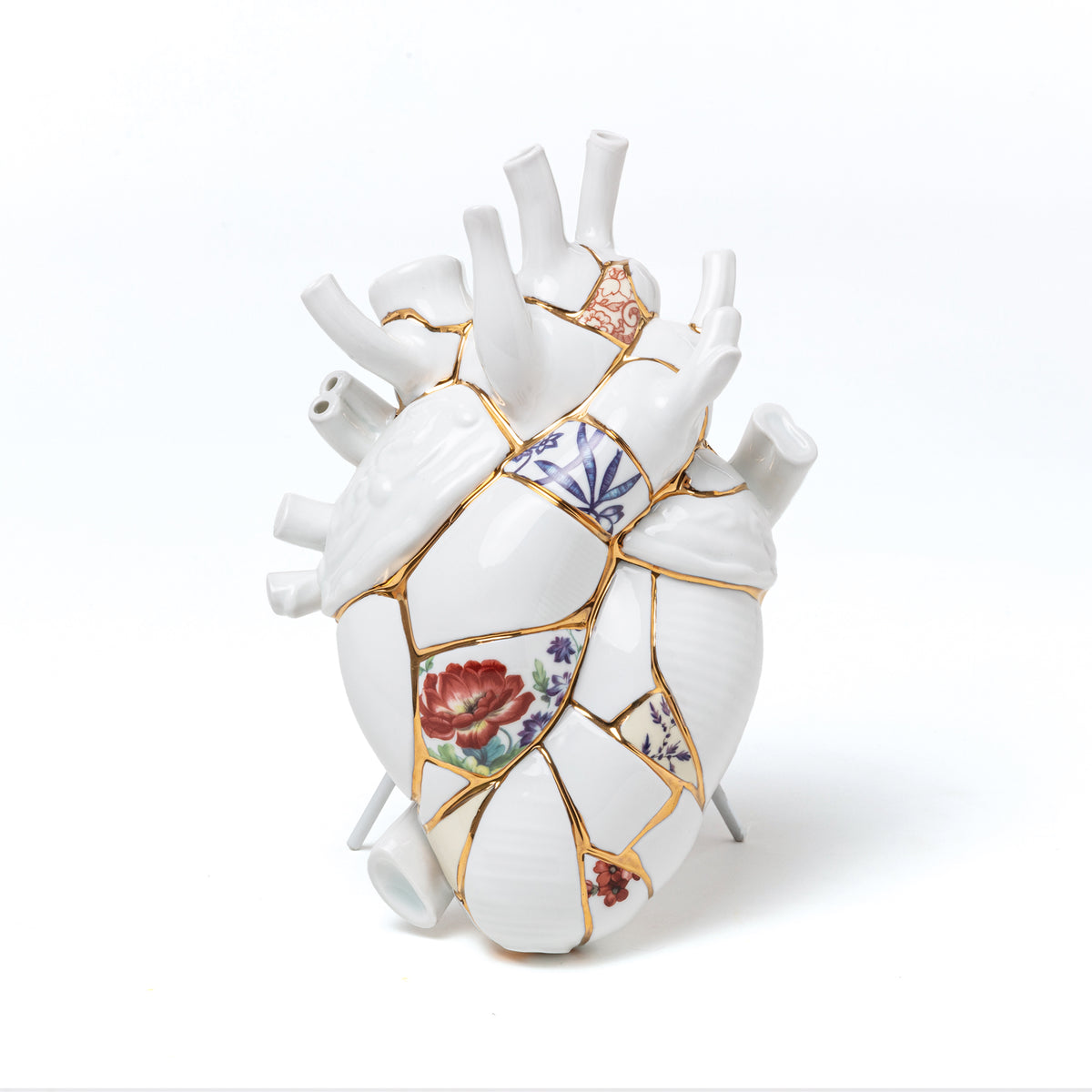 Seletti Love In Bloom Kintsugi Vase – Japanese-Inspired Anatomical Heart Vase