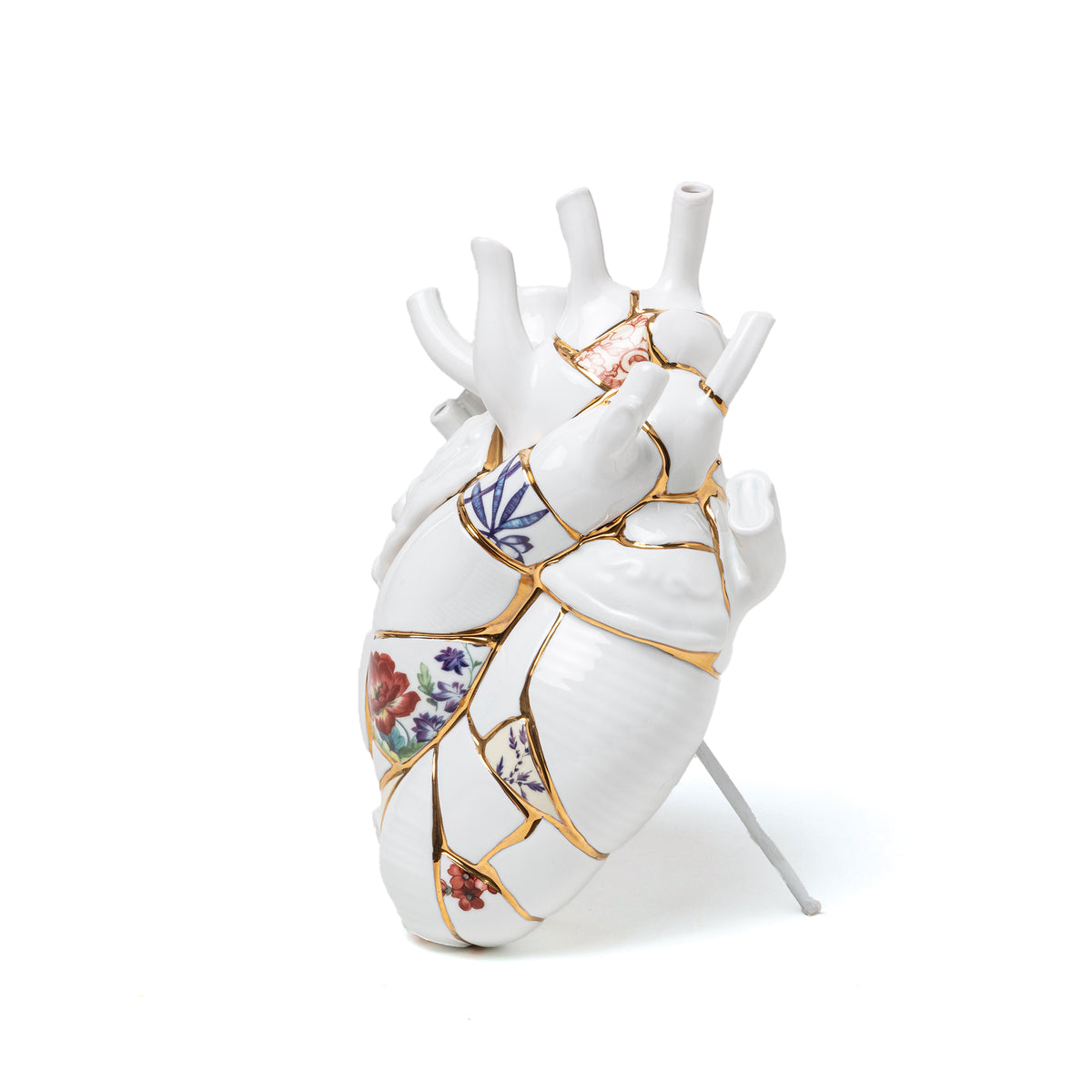 Seletti Love In Bloom Kintsugi Vase - Japanese-Inspired Anatomical Heart Vase