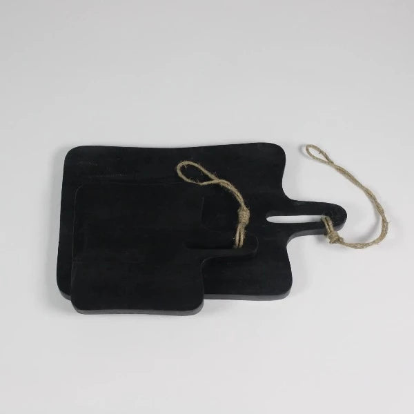 Black Mango Wood Serving Trays